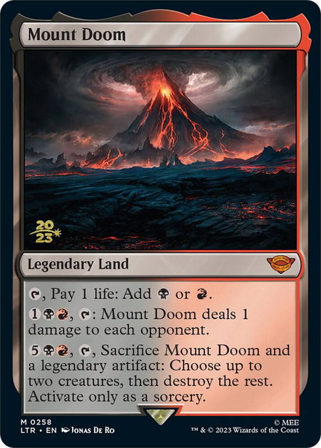 Mount Doom - Prerelease Cards Magic: The Gathering trading card