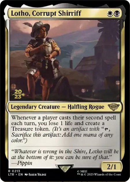 Lotho, Corrupt Shirriff - Prerelease Cards Magic: The Gathering trading card