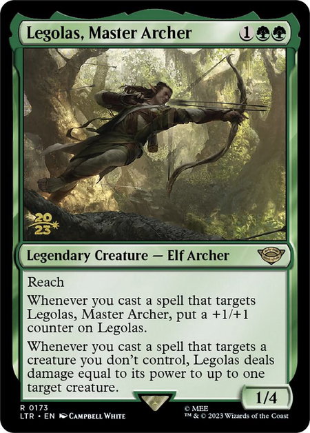 Legolas, Master Archer - Prerelease Cards Magic: The Gathering trading card
