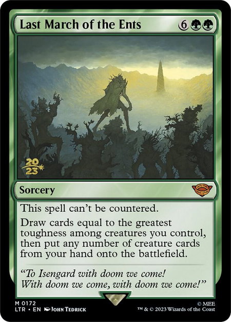 Last March of the Ents - Prerelease Cards Magic: The Gathering trading card