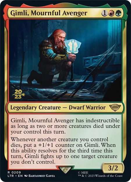 Gimli, Mournful Avenger - Prerelease Cards Magic: The Gathering trading card
