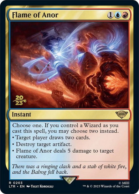 Flame of Anor - Prerelease Cards Magic: The Gathering trading card