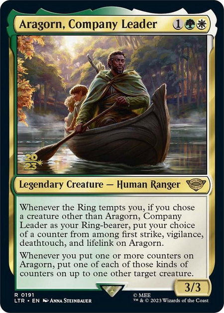 Aragorn, Company Leader - Prerelease Cards Magic: The Gathering trading card