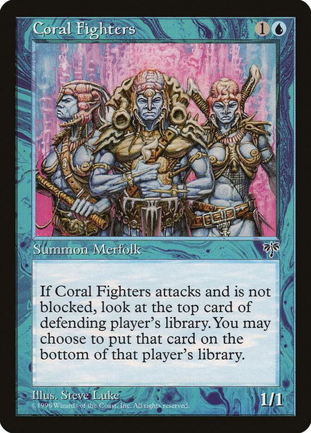Coral Fighters - Mirage Magic: The Gathering trading card