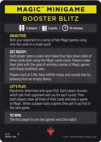 Magic Minigame: Booster Blitz - March of the Machine (MOM) #2 - Special Magic: The Gathering Trading Card