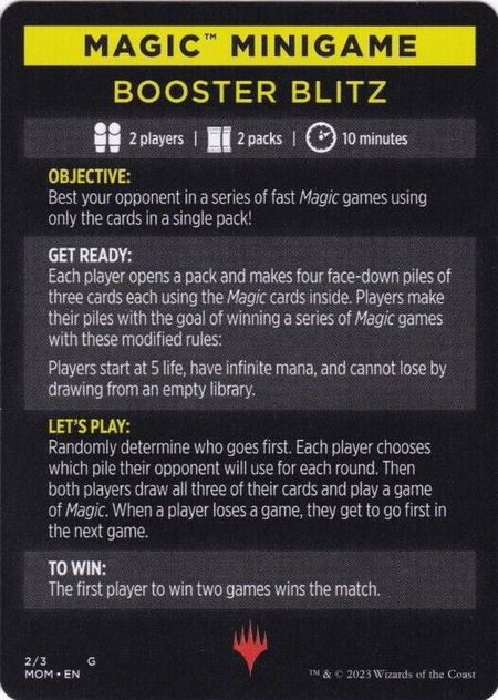 Magic Minigame: Booster Blitz - March of the Machine Magic: The Gathering trading card