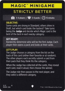 Magic Minigame: Strictly Better - March of the Machine (MOM) #3 - Special Magic: The Gathering Trading Card