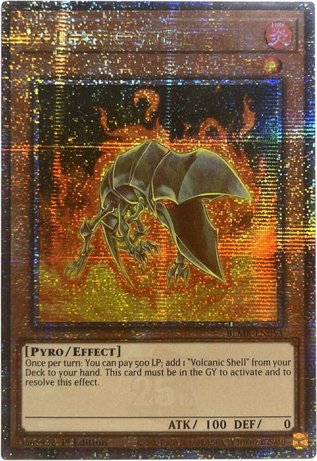 Volcanic Shell (Quarter Century Secret Rare) - Battles of Legend: Monstrous Revenge YuGiOh trading card