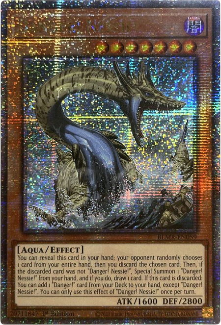 Danger! Nessie! (Quarter Century Secret Rare) - Battles of Legend: Monstrous Revenge YuGiOh trading card