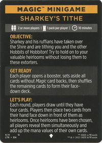 Magic Minigame: Sharkey's Tithe - Universes Beyond: The Lord of the Rings: Tales of Middle-earth (LTR) #4 - Special Magic: The Gathering Trading Card