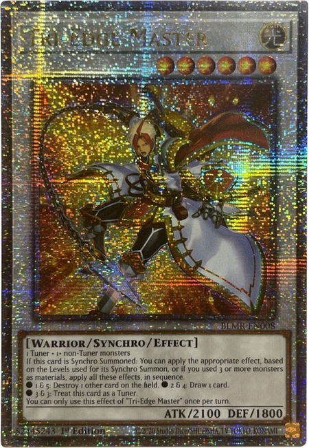 Tri-Edge Master (Quarter Century Secret Rare) - Battles of Legend: Monstrous Revenge YuGiOh trading card