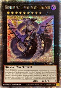 Number 92: Heart-eartH Dragon (Quarter Century Secret Rare) - Battles of Legend: Monstrous Revenge (BLMR) #BLMR-EN077 - Quarter Century Secret Rare YuGiOh Trading Card