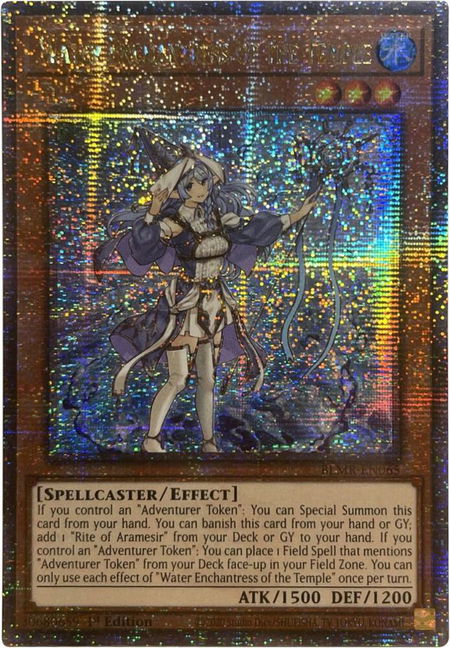 Water Enchantress of the Temple (Quarter Century Secret Rare) trading card from Battles of Legend: Monstrous Revenge Water Enchantress of the Temple (Quarter Century Secret Rare) - Battles of Legend: Monstrous Revenge YuGiOh trading card