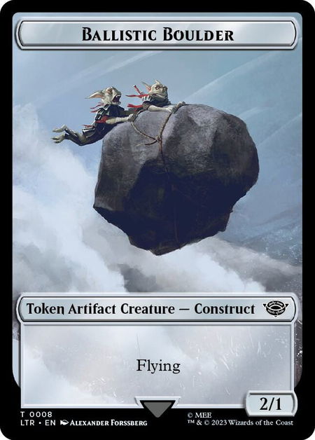 Ballistic Boulder // Food (0011) Double-Sided Token - Universes Beyond: The Lord of the Rings: Tales of Middle-earth Magic: The Gathering trading card