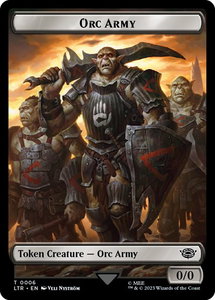Orc Army (0006) // Food (0009) Double-Sided Token - Universes Beyond: The Lord of the Rings: Tales of Middle-earth (LTR) #6 // 9 - Token Magic: The Gathering Trading Card