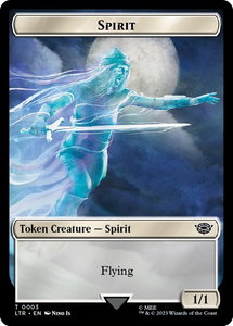 Spirit // Food (0009) Double-Sided Token - Universes Beyond: The Lord of the Rings: Tales of Middle-earth (LTR) #3 // 9 - Token Magic: The Gathering Trading Card