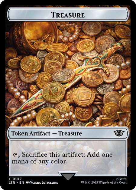 Treasure // Food (0011) Double-Sided Token - Universes Beyond: The Lord of the Rings: Tales of Middle-earth Magic: The Gathering trading card