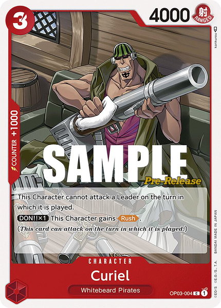 Curiel trading card from Pillars of Strength Pre-Release Cards Curiel - Pillars of Strength Pre-Release Cards One Piece trading card