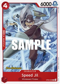 Speed Jil - Pillars of Strength Pre-Release Cards (OP03 PRE) #OP03-006 - Common One Piece Trading Card