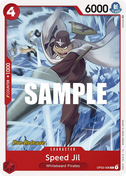 Speed Jil trading card from Pillars of Strength Pre-Release Cards Speed Jil - Pillars of Strength Pre-Release Cards One Piece trading card
