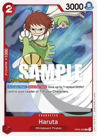 Haruta - Pillars of Strength Pre-Release Cards (OP03 PRE) #OP03-009 - Common One Piece Trading Card