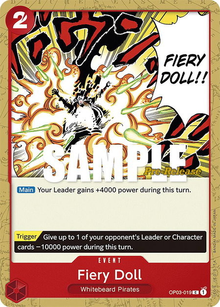 Fiery Doll - Pillars of Strength Pre-Release Cards One Piece trading card