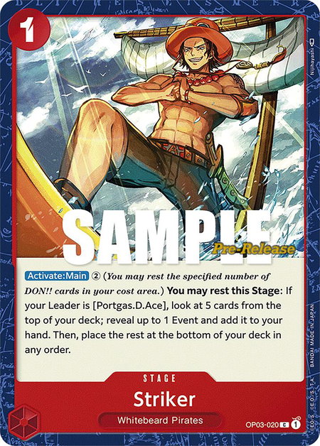 Striker - Pillars of Strength Pre-Release Cards One Piece trading card
