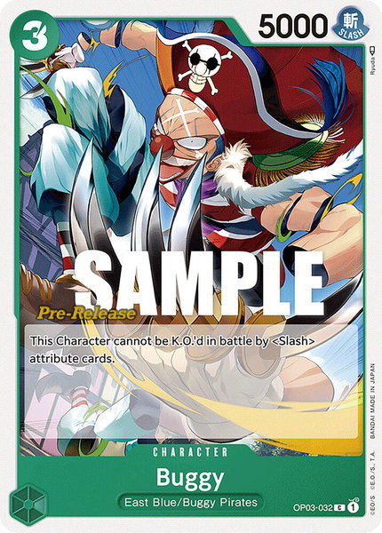 Buggy (032) trading card from Pillars of Strength Pre-Release Cards Buggy (032) - Pillars of Strength Pre-Release Cards One Piece trading card