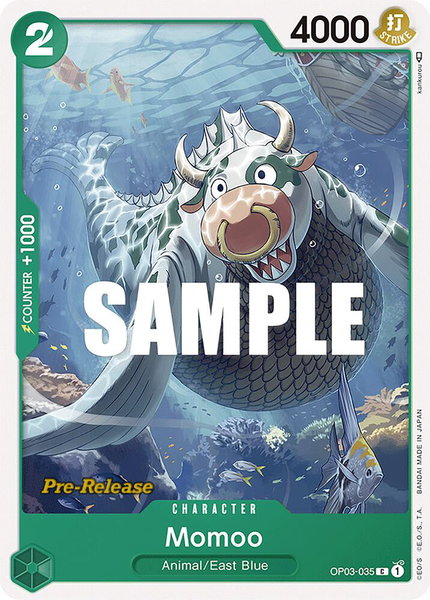 Momoo trading card from Pillars of Strength Pre-Release Cards Momoo - Pillars of Strength Pre-Release Cards One Piece trading card