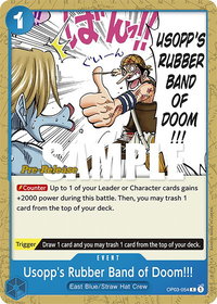 Usopp's Rubber Band of Doom!!! - Pillars of Strength Pre-Release Cards (OP03 PRE) #OP03-054 - Common One Piece Trading Card