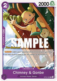 Chimney & Gonbe - Pillars of Strength Pre-Release Cards (OP03 PRE) #OP03-065 - Common One Piece Trading Card