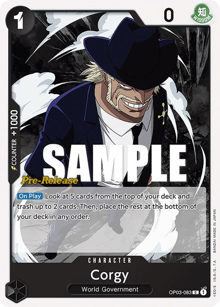 Corgy trading card from Pillars of Strength Pre-Release Cards Corgy - Pillars of Strength Pre-Release Cards One Piece trading card