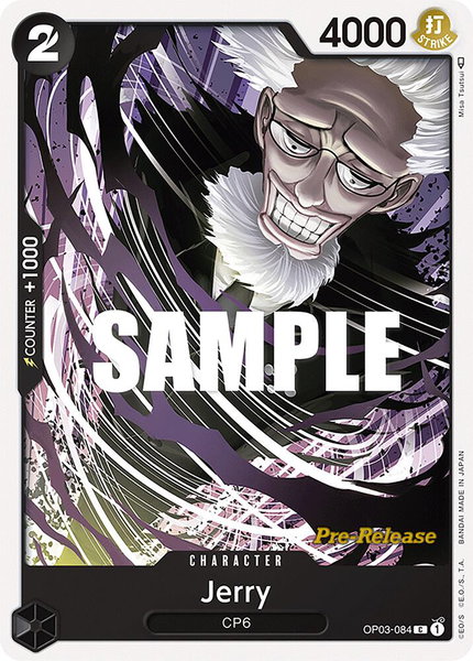 Jerry trading card from Pillars of Strength Pre-Release Cards Jerry - Pillars of Strength Pre-Release Cards One Piece trading card