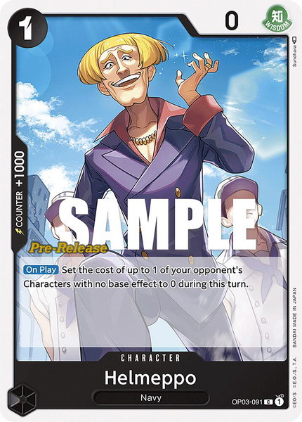 Helmeppo trading card from Pillars of Strength Pre-Release Cards Helmeppo - Pillars of Strength Pre-Release Cards One Piece trading card