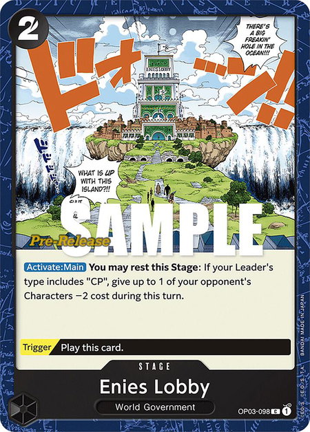 Enies Lobby - Pillars of Strength Pre-Release Cards One Piece trading card