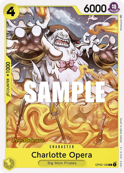 Charlotte Opera trading card from Pillars of Strength Pre-Release Cards Charlotte Opera - Pillars of Strength Pre-Release Cards One Piece trading card