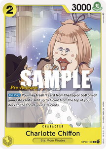 Charlotte Chiffon - Pillars of Strength Pre-Release Cards (OP03 PRE) #OP03-109 - Common One Piece Trading Card