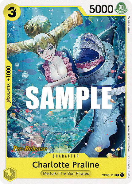 Charlotte Praline trading card from Pillars of Strength Pre-Release Cards Charlotte Praline - Pillars of Strength Pre-Release Cards One Piece trading card