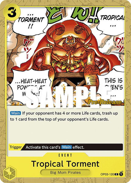 Tropical Torment trading card from Pillars of Strength Pre-Release Cards Tropical Torment - Pillars of Strength Pre-Release Cards One Piece trading card
