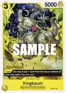 Kingbaum - Pillars of Strength Pre-Release Cards (OP03 PRE) #OP03-100 - Common One Piece Trading Card