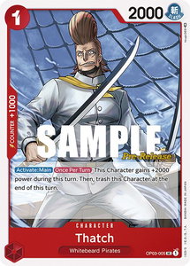 Thatch - Pillars of Strength Pre-Release Cards (OP03 PRE) #OP03-005 - Uncommon One Piece Trading Card