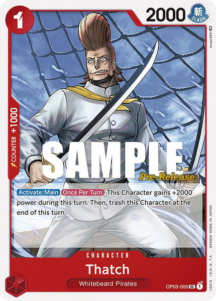 Thatch trading card from Pillars of Strength Pre-Release Cards Thatch - Pillars of Strength Pre-Release Cards One Piece trading card