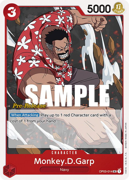 Monkey.D.Garp - Pillars of Strength Pre-Release Cards One Piece trading card