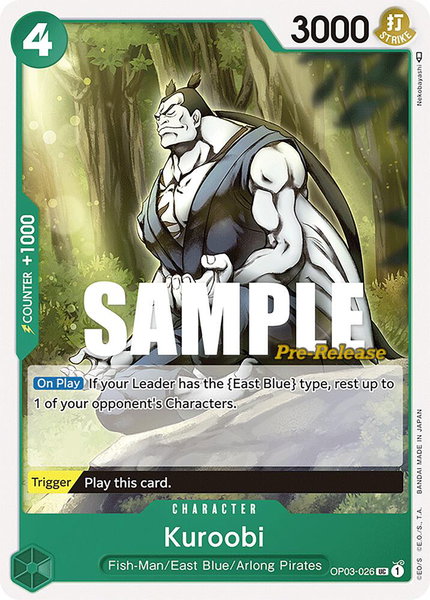 Kuroobi trading card from Pillars of Strength Pre-Release Cards Kuroobi - Pillars of Strength Pre-Release Cards One Piece trading card