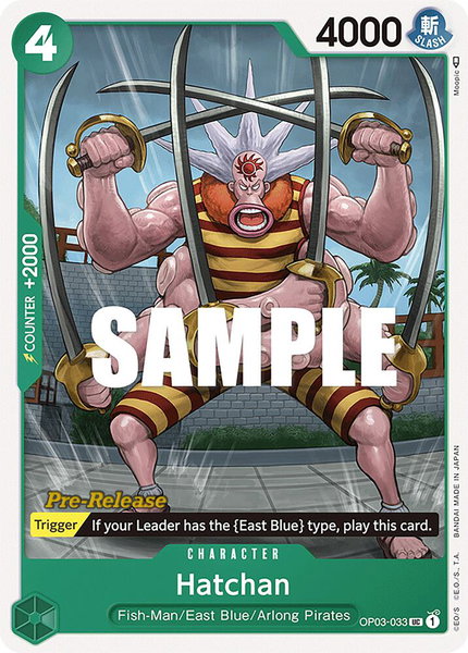 Hatchan trading card from Pillars of Strength Pre-Release Cards Hatchan - Pillars of Strength Pre-Release Cards One Piece trading card