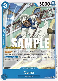 Carne - Pillars of Strength Pre-Release Cards (OP03 PRE) #OP03-045 - Uncommon One Piece Trading Card