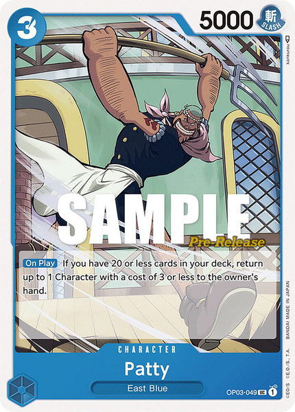 Patty trading card from Pillars of Strength Pre-Release Cards Patty - Pillars of Strength Pre-Release Cards One Piece trading card