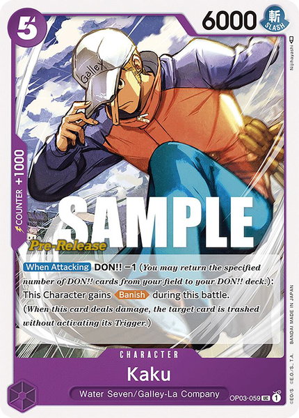 Kaku trading card from Pillars of Strength Pre-Release Cards Kaku - Pillars of Strength Pre-Release Cards One Piece trading card