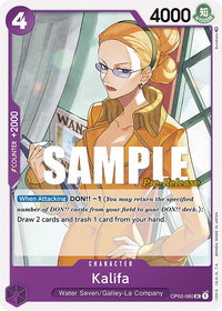 Kalifa - Pillars of Strength Pre-Release Cards (OP03 PRE) #OP03-060 - Uncommon One Piece Trading Card