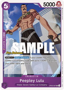 Peepley Lulu - Pillars of Strength Pre-Release Cards (OP03 PRE) #OP03-067 - Uncommon One Piece Trading Card